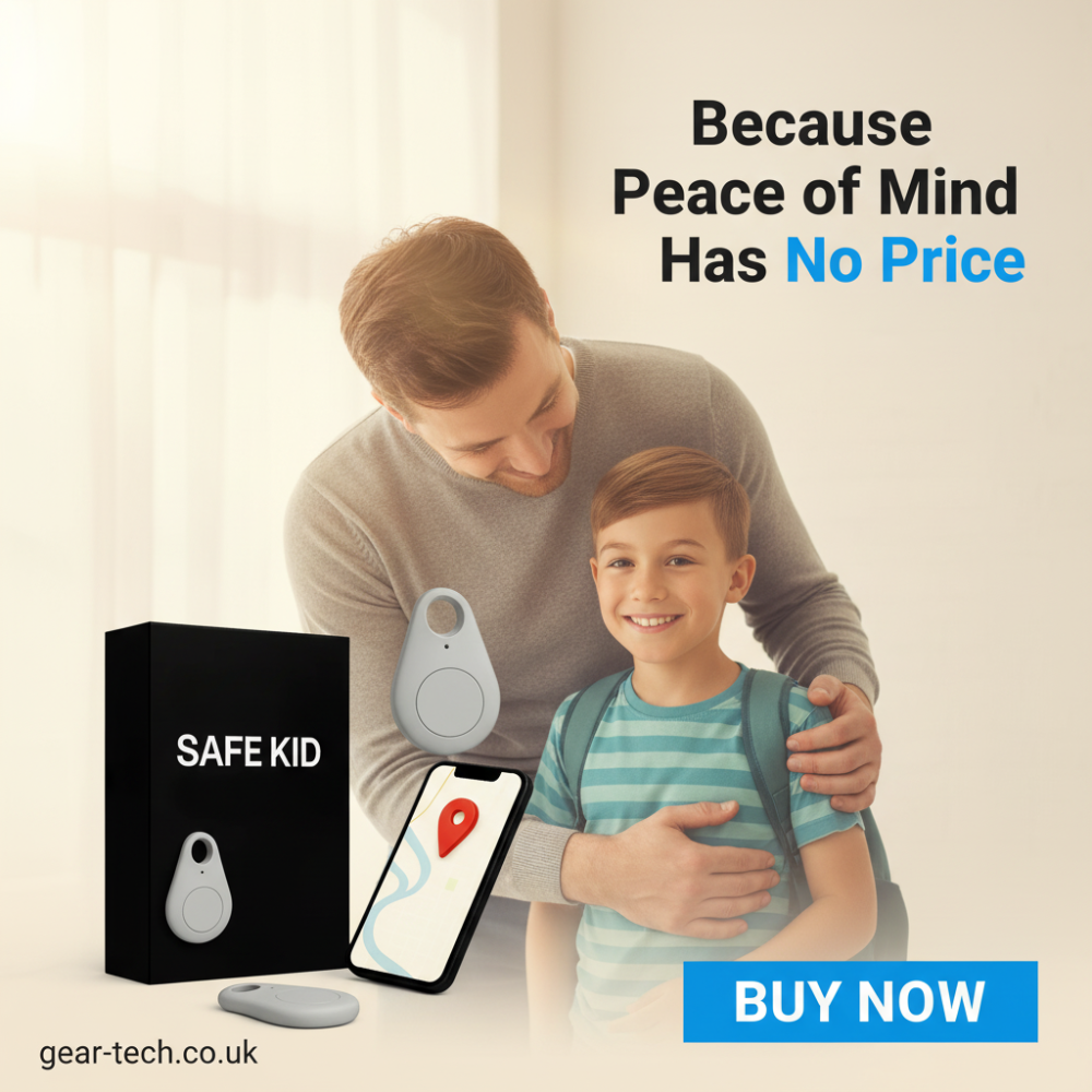 Children’s Waterproof GPS Tracker with Real-Time Location & SOS Alarm | Small, Light, Carrying Case and Security Features