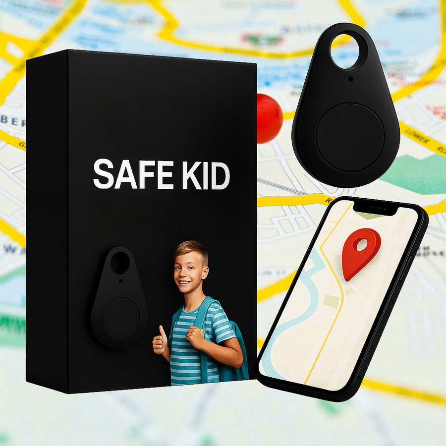 Wasserdichter GPS-Tracker für Kinder mit Echtzeit-Ortung und SOS-Alarm | Klein, leicht, mit Tragetasche und Sicherheitsfunktionen