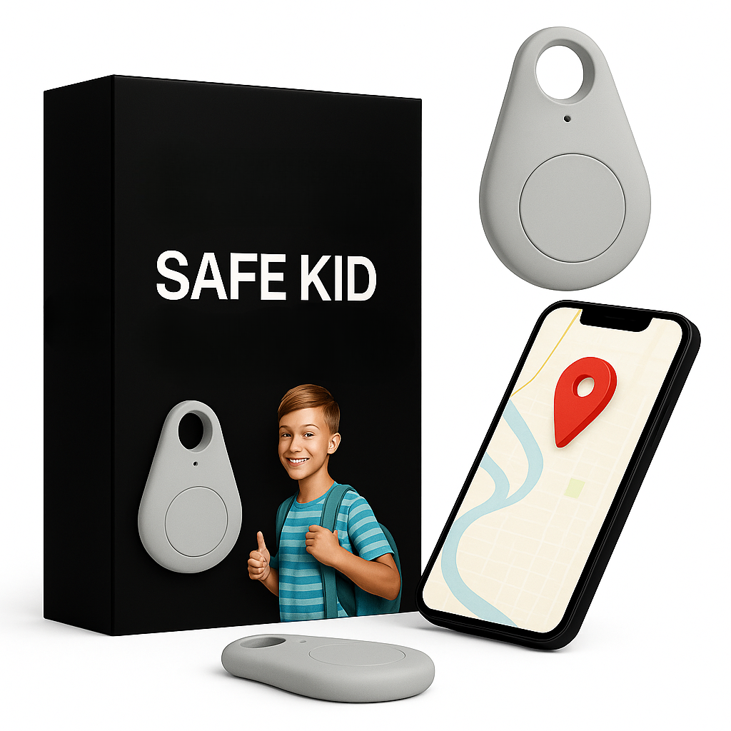 Children’s Waterproof GPS Tracker with Real-Time Location & SOS Alarm | Small, Light, Carrying Case and Security Features
