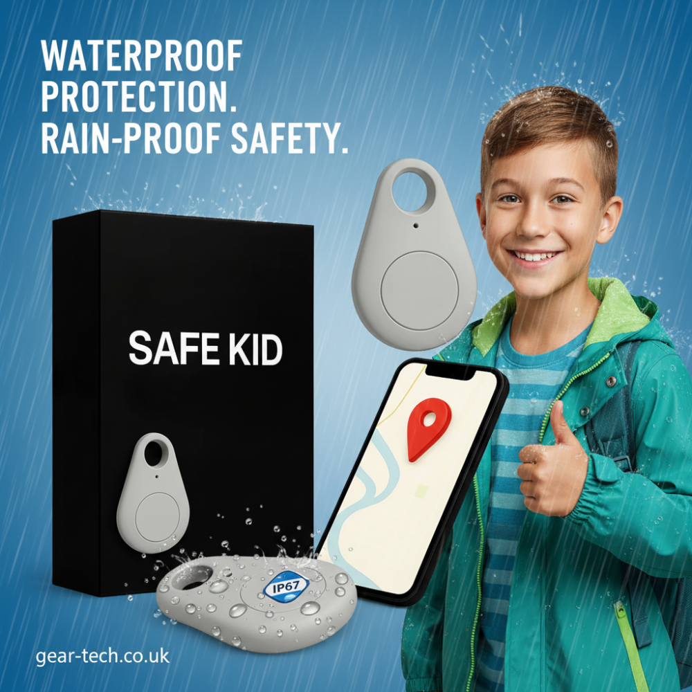 Children’s Waterproof GPS Tracker with Real-Time Location & SOS Alarm | Small, Light, Carrying Case and Security Features