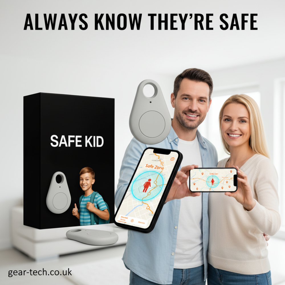 Children’s Waterproof GPS Tracker with Real-Time Location & SOS Alarm | Small, Light, Carrying Case and Security Features