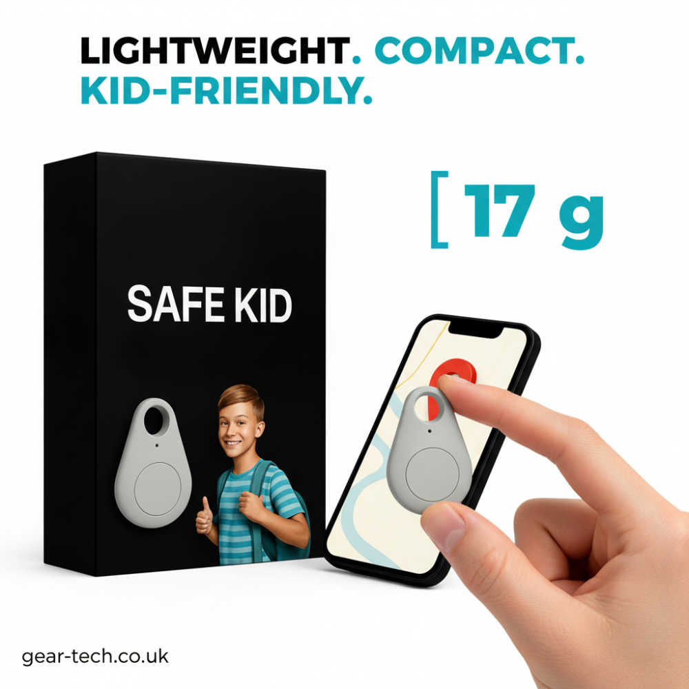 Children’s Waterproof GPS Tracker with Real-Time Location & SOS Alarm | Small, Light, Carrying Case and Security Features