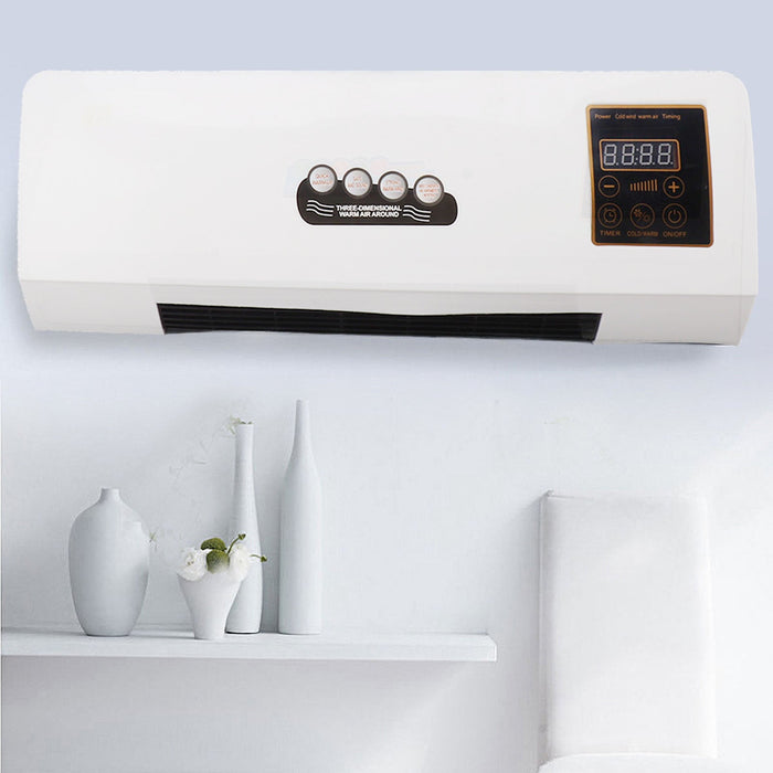 Wand-Klimagerät 1800W zum Kühlen, Heizen, Lüften und Entfeuchten, 23dB, Timer und LCD-Display