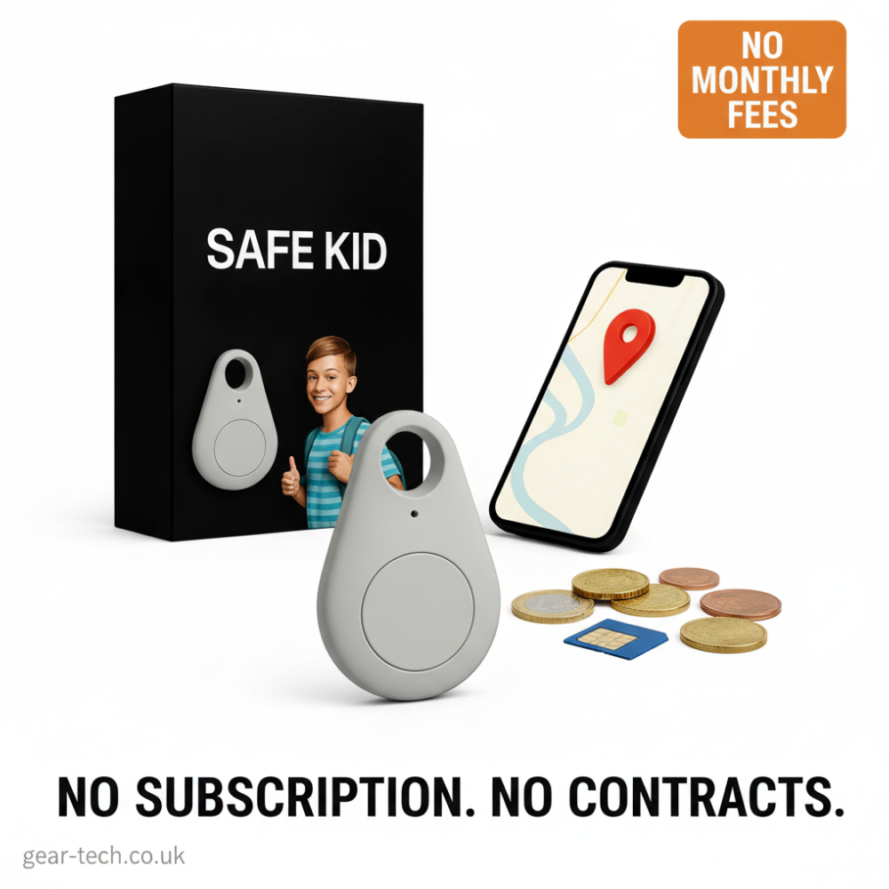 Children’s Waterproof GPS Tracker with Real-Time Location & SOS Alarm | Small, Light, Carrying Case and Security Features