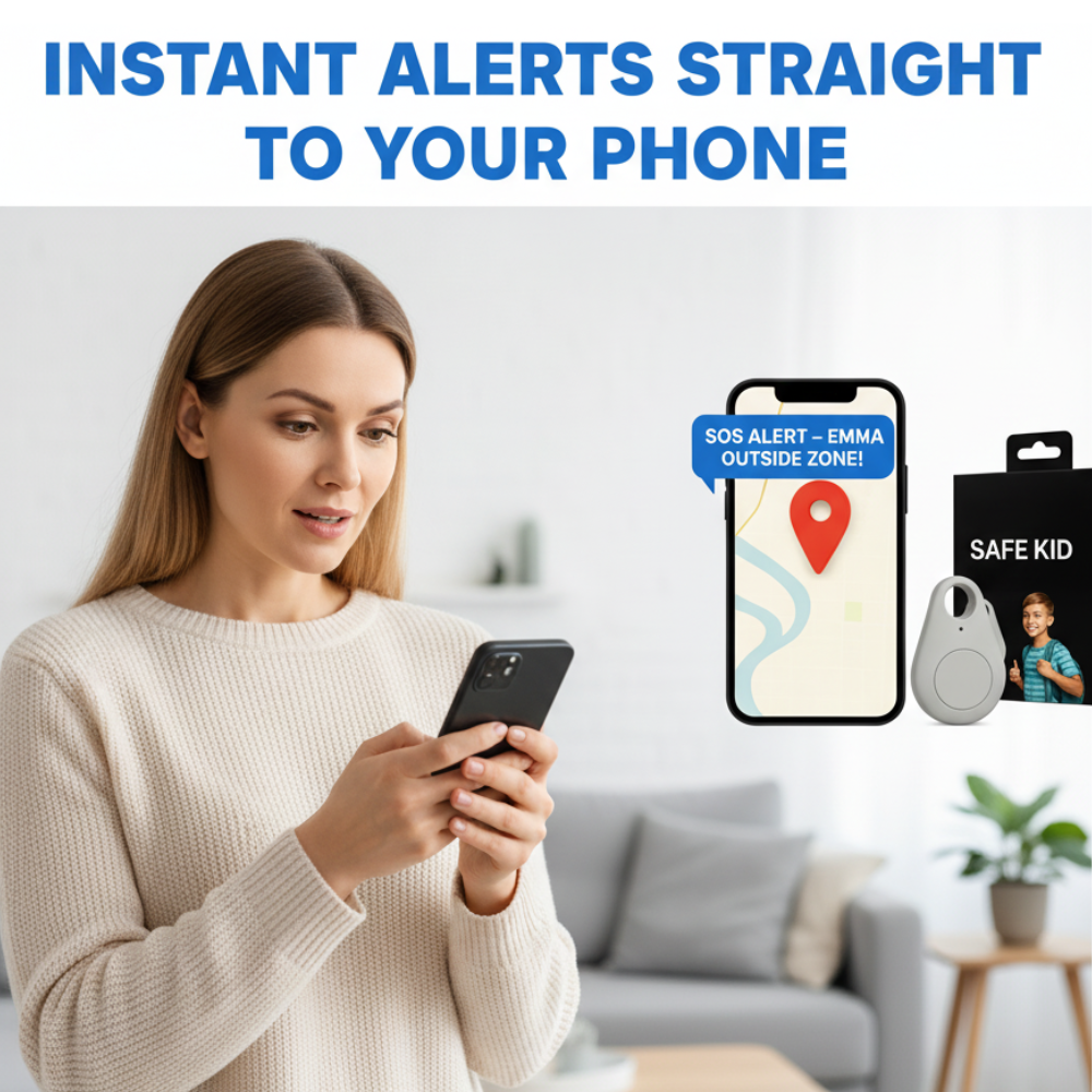 Children’s Waterproof GPS Tracker with Real-Time Location & SOS Alarm | Small, Light, Carrying Case and Security Features