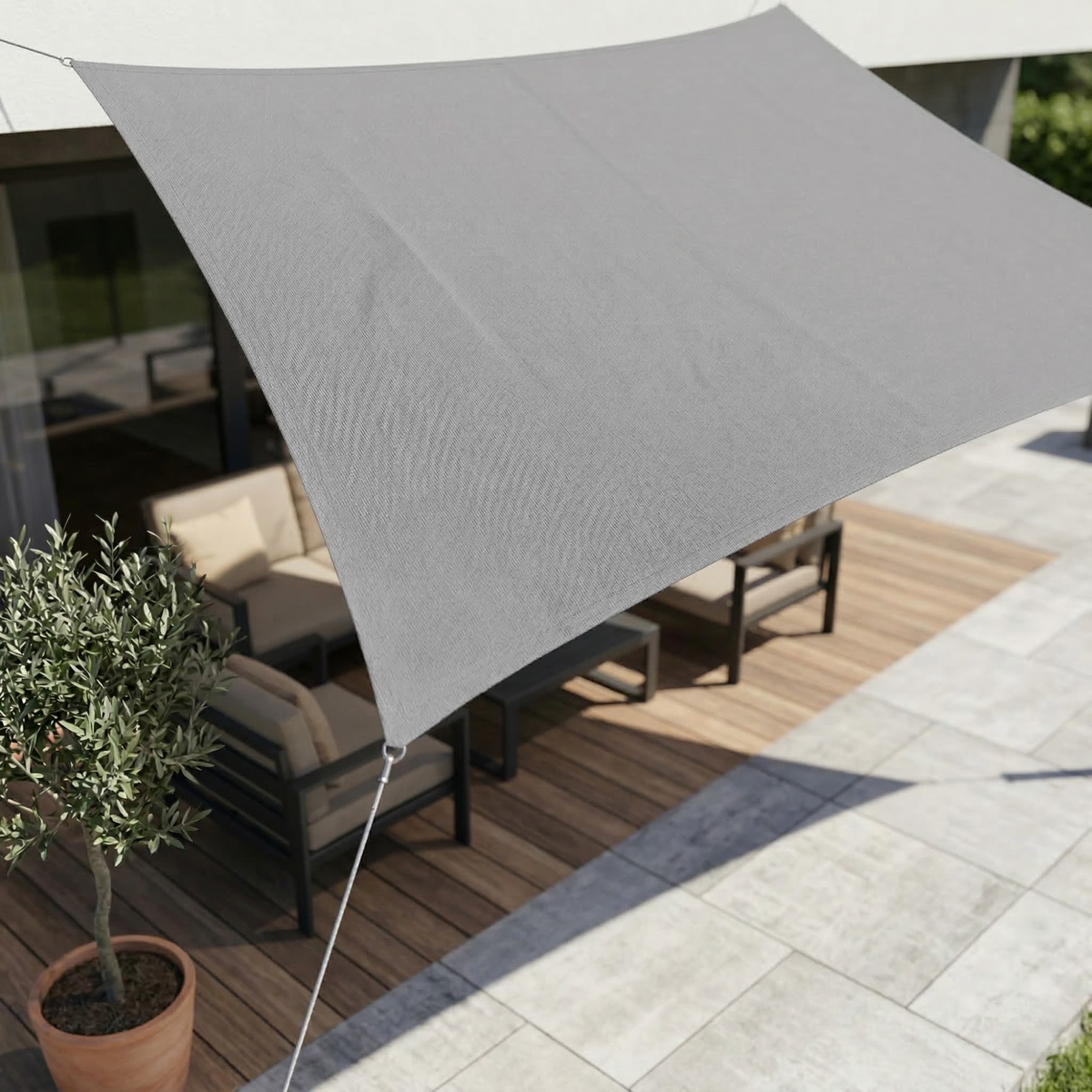 Waterproof Rectangular Shade Cloth UV Protection Terrace Garden Balcony