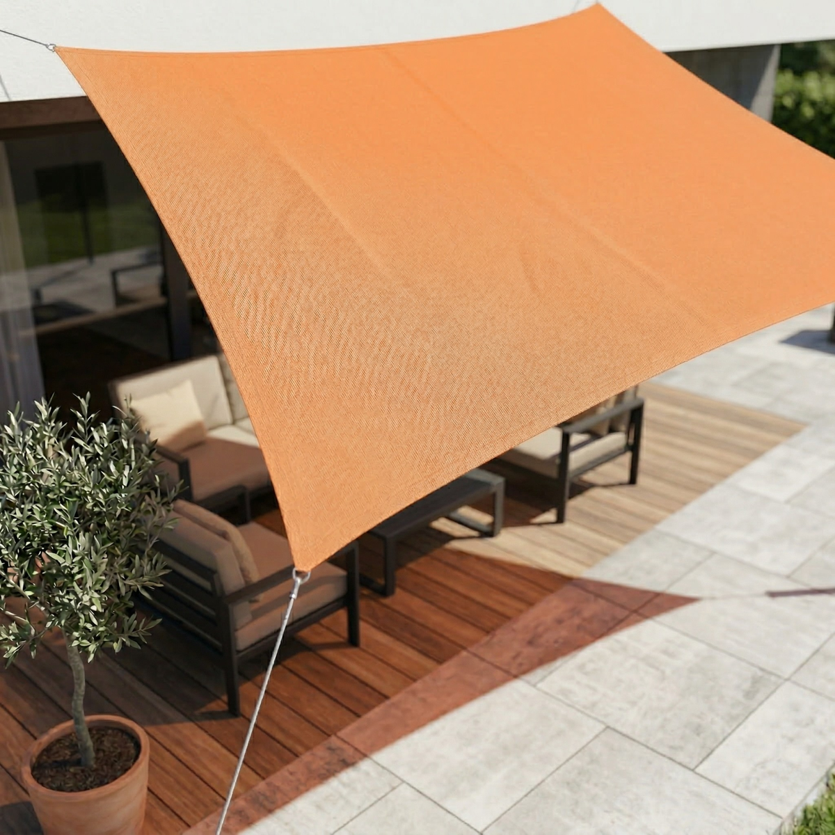 Waterproof Rectangular Shade Cloth UV Protection Terrace Garden Balcony