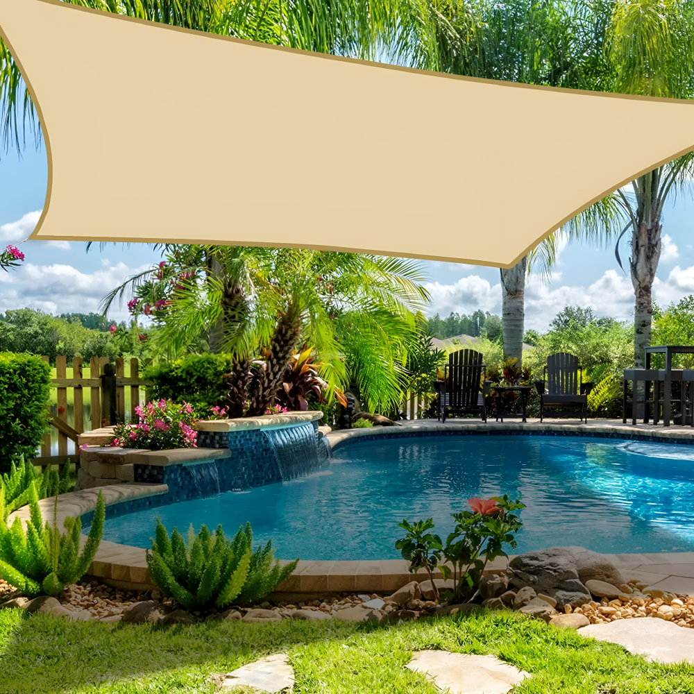 Waterproof Rectangular Shade Cloth UV Protection Terrace Garden Balcony
