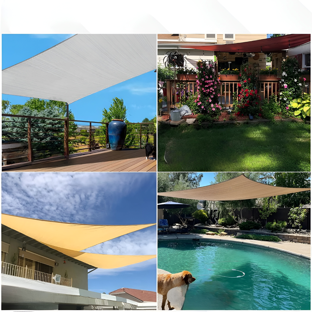 Waterproof Rectangular Shade Cloth UV Protection Terrace Garden Balcony