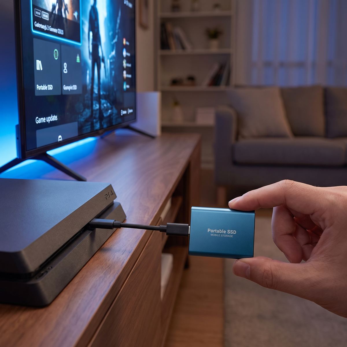 External SSD for PS5 and Xbox, USB-C, 1TB to 30TB, aluminum, plug and play